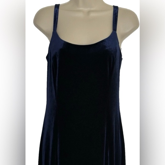 Vintage Velvet Long Maxi Prom Evening Dress 12P After Dark Beaded Wedding Guest - Picture 6 of 16